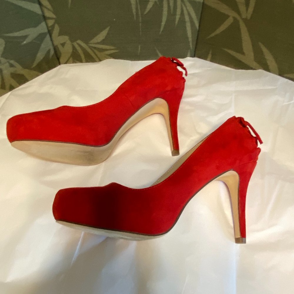 Lk New ~ Just Fab Red "Andie" 4 " Stiletto heels-sz 10 - Picture 11 of 11